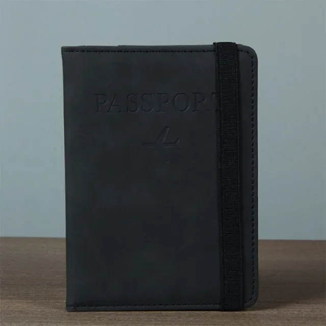 housse de passeport avec bande de fixation, étanche, avec clip intégré, protection rfid, motif léopard, porte-passeport, accessoires de voyage
