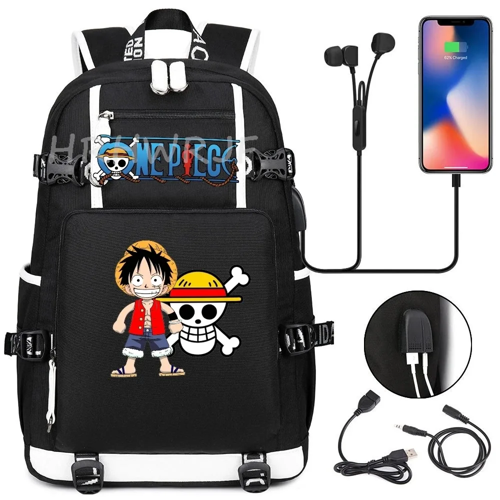 sac à dos one piece monkey d luffy pour ordinateur portable, pour adolescents, garçons et filles, léger, pour collège, lycée, grands sacs d'école pour étudiants