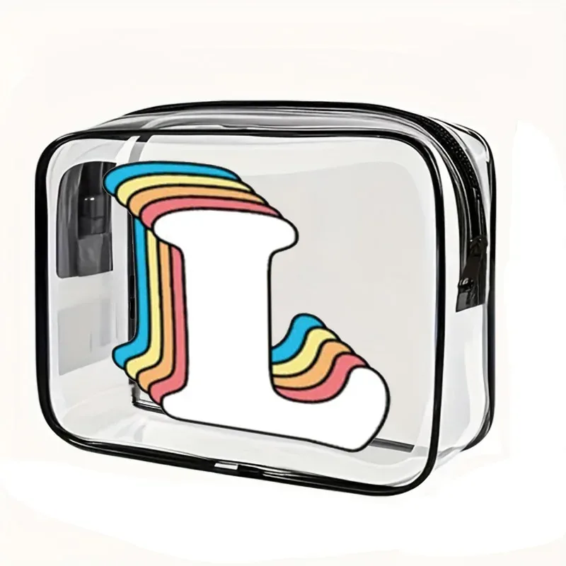 bouquet a-z sac de rangement de voyage sacs à cosmétiques étuis transparents imperméables en pvc sac de lavage en plastique à fermeture éclair de grande capacité portable