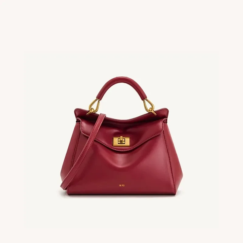 sac lock bag jw pei, sac à bandoulière en cuir véritable tendance, lucia lock bag, sac à main polyvalent haut de gamme