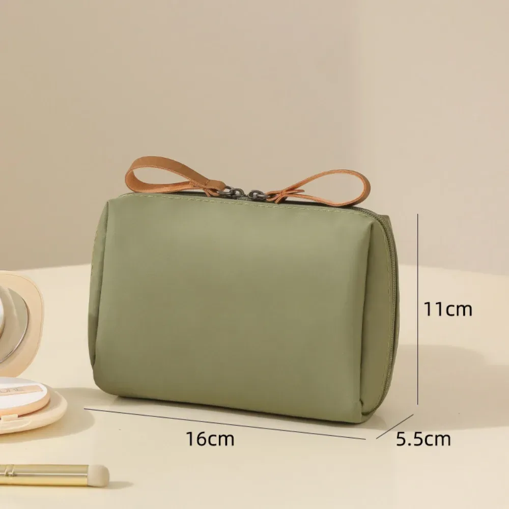 nouveau sac à cosmétiques portable pour femmes, sacs de maquillage de couleur unie, pochette pour pièces de monnaie, trousse de toilette, étui de rangement de maquillage étanche, sacs de rangement