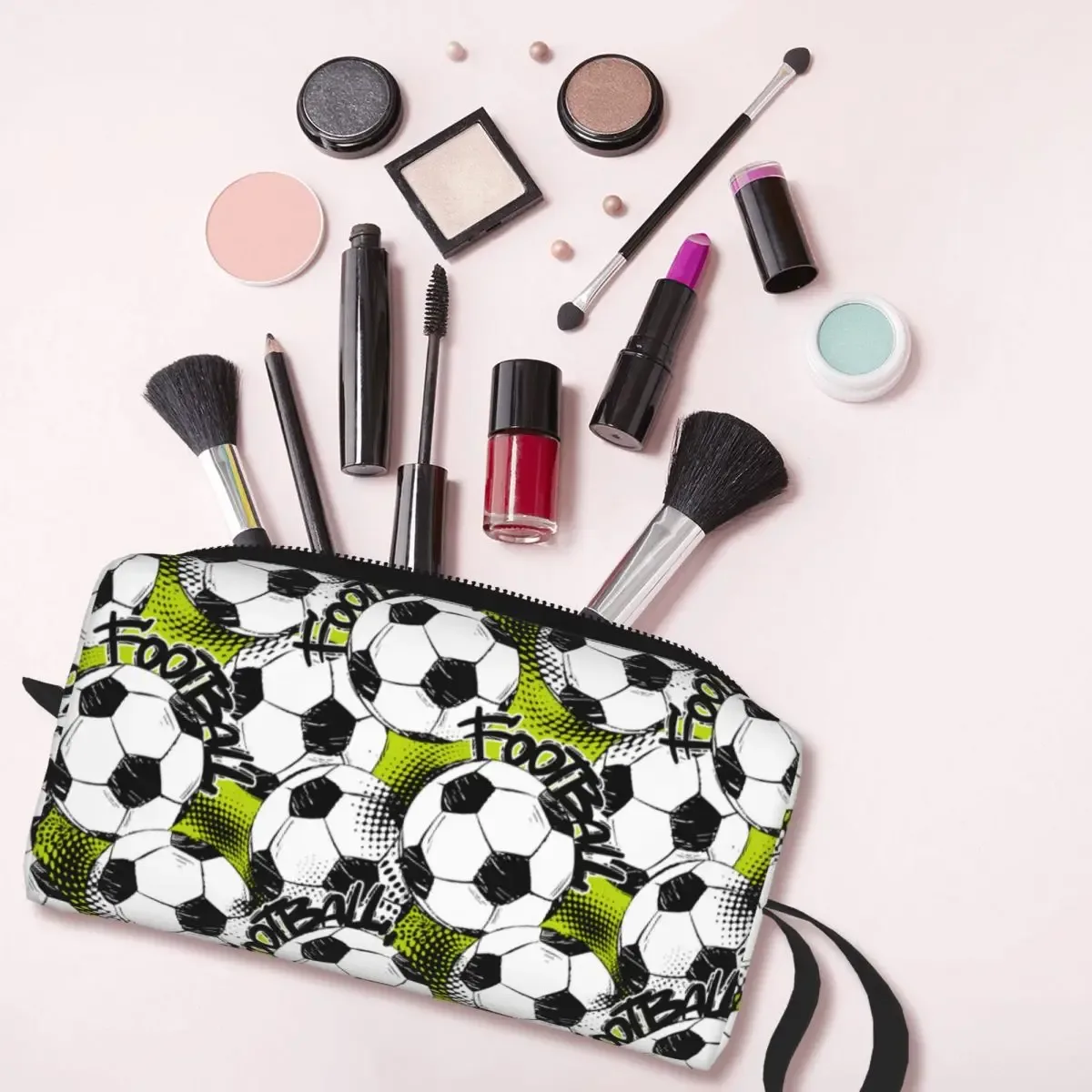 trousse de toilette étanche football dehors iksoccer pour femme, trousse à cosmétiques, trousse de maquillage, trousse de voyage