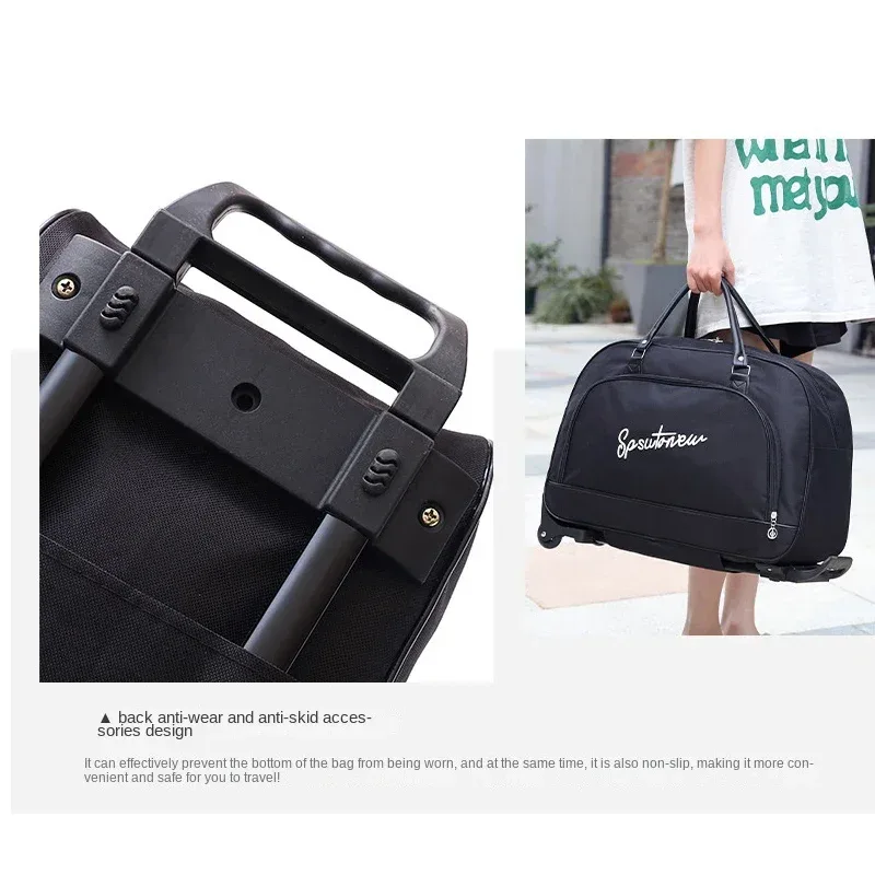 sac à roulettes avec roulettes valise de voyage bagages de grande capacité sacs de sport pliables cabine femmes hommes bagages à main sacs à main