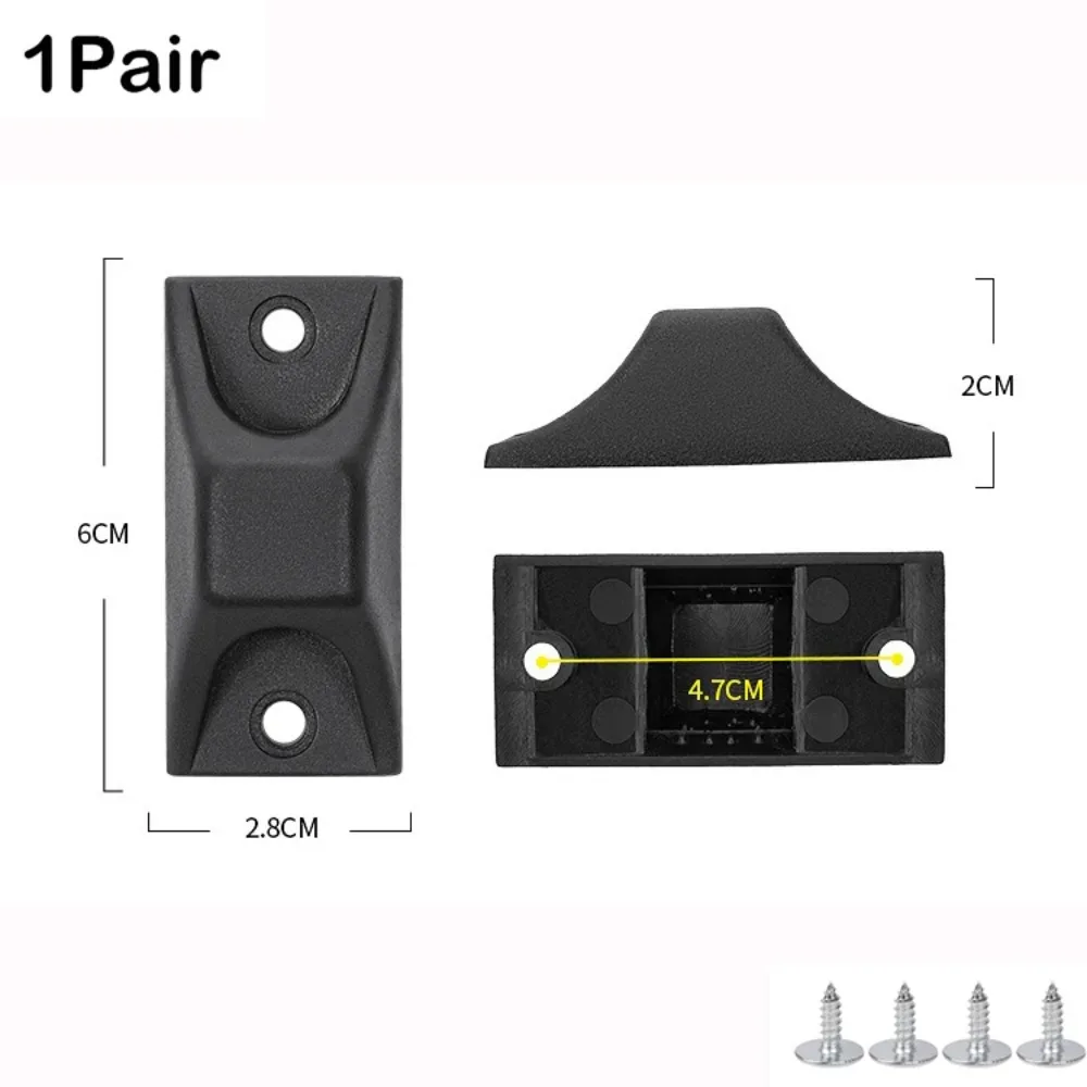 patins de protection en plastique noirs pour bagages avec vis, support inférieur de valise, pièce de rechange universelle pour toutes les valises