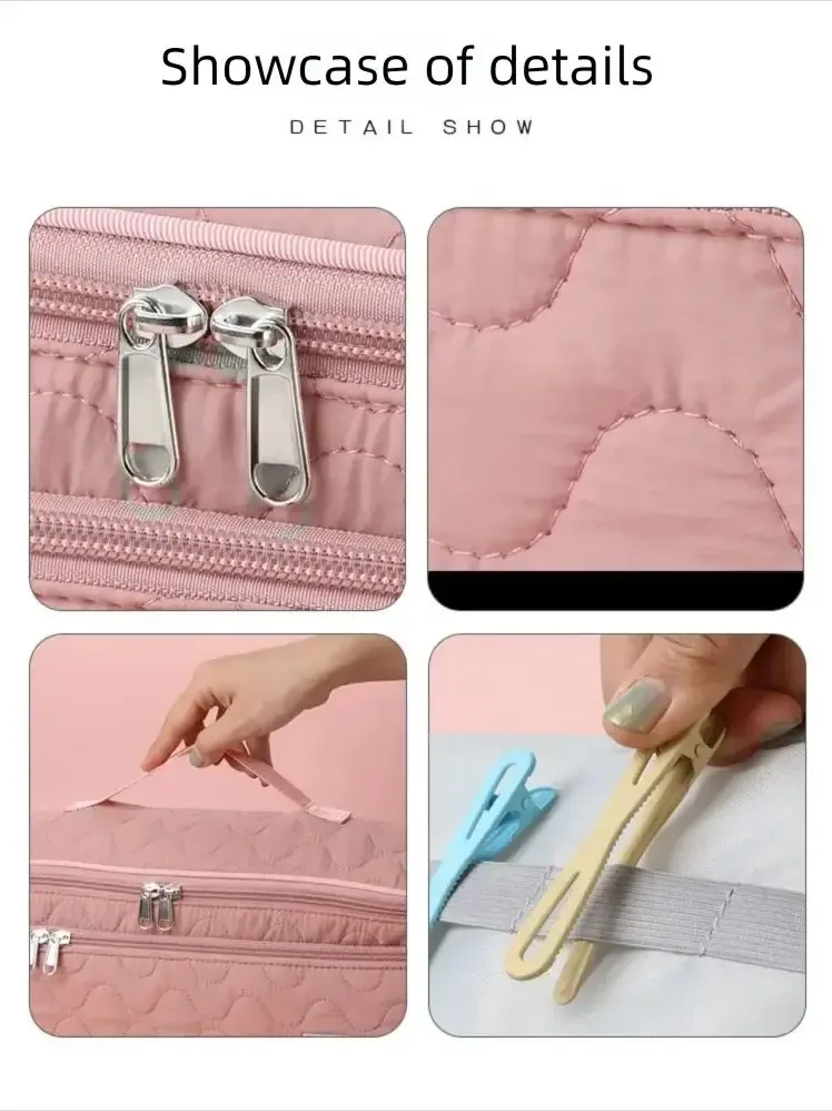 sac à main portable pour sèche-cheveux, mallette de voyage, sac de rangement multifonction pour maquillage cosmétique, support organisateur de produits de toilette pour femmes