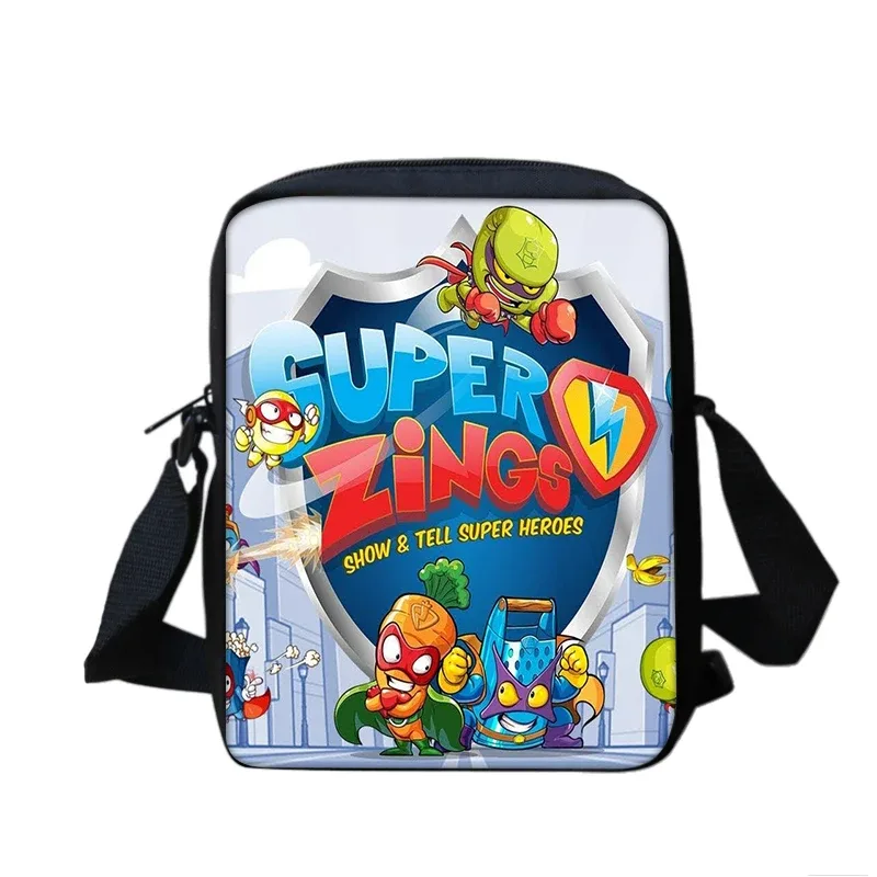 super zings garçon et fille dessin animé imprimé sac à bandoulière enfants fourre-tout décontracté sac de téléphone hommes et femmes sac à provisions meilleur cadeau d'anniversaire