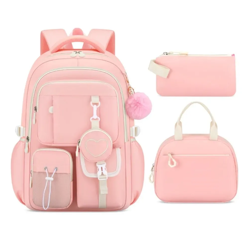 sac à dos grande capacité avec trousse intégrée, série love, design orthopédique, style princesse, multifonctionnel