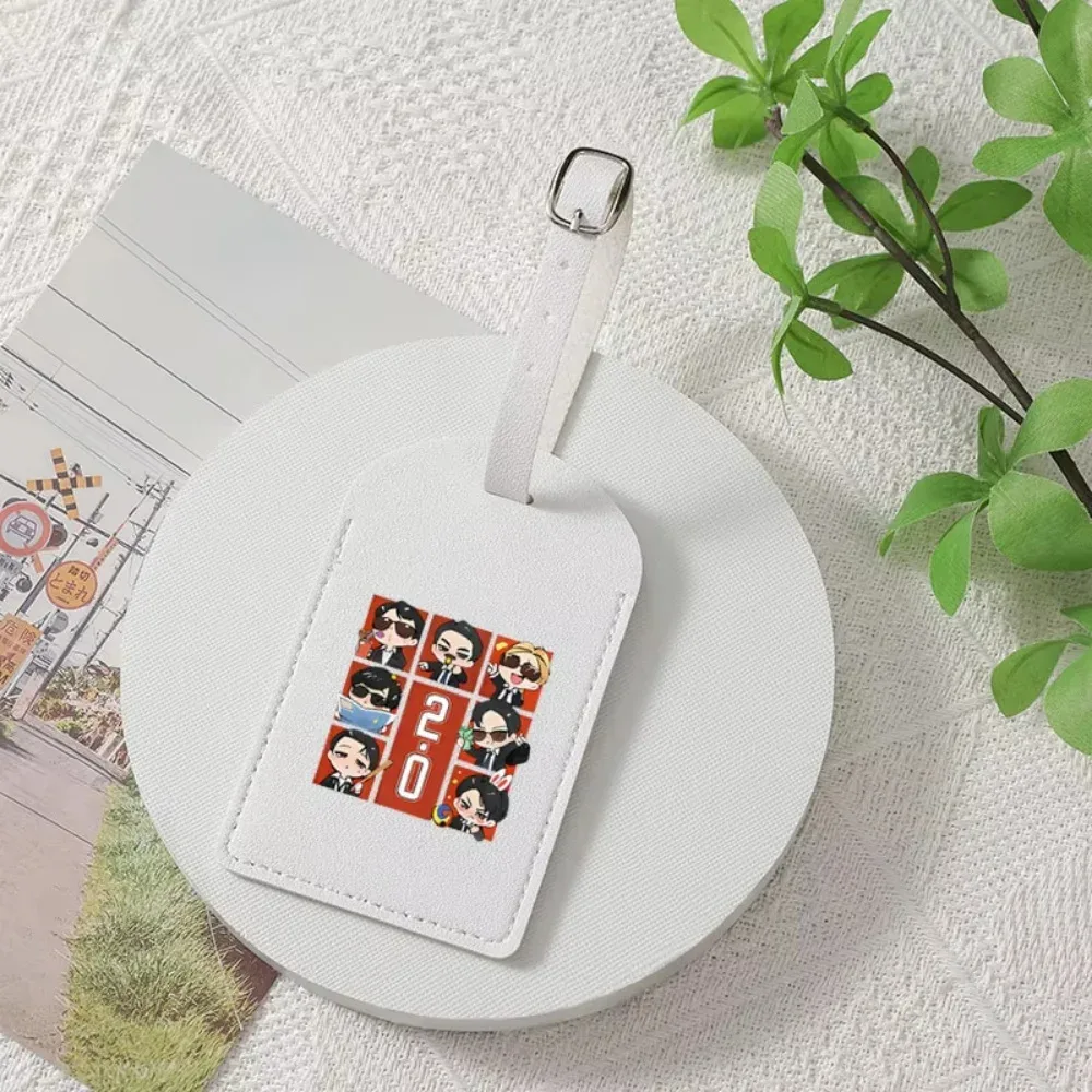 étiquette de bagage personnalisée arirang 2.0 world tour 2026 en pu, étiquette d'identification de sac de voyage durable et tendance, cadeau idéal pour les fans de k-pop