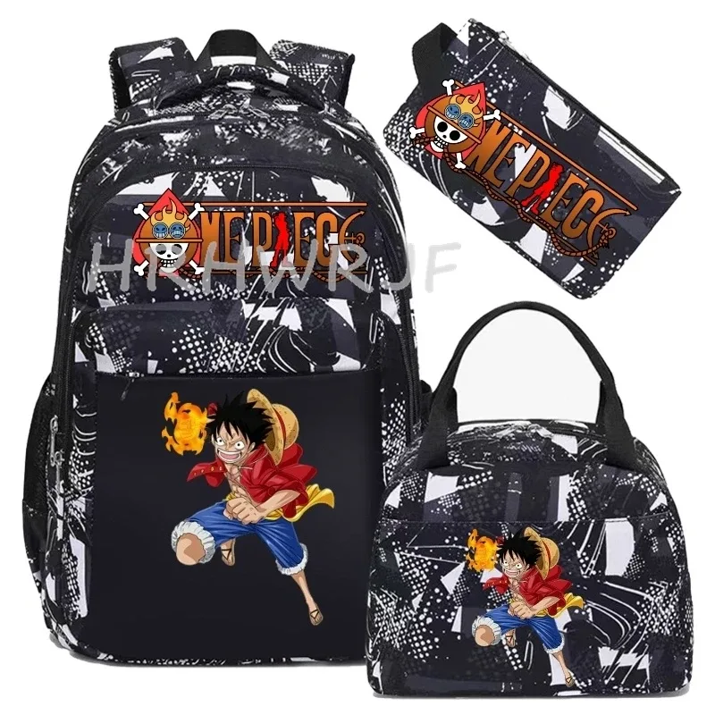sac à dos one piece monkey d luffy camouflage, grand sac de voyage pour adolescents, sac d'école pour femmes et hommes, sac à dos décontracté pour ordinateur portable