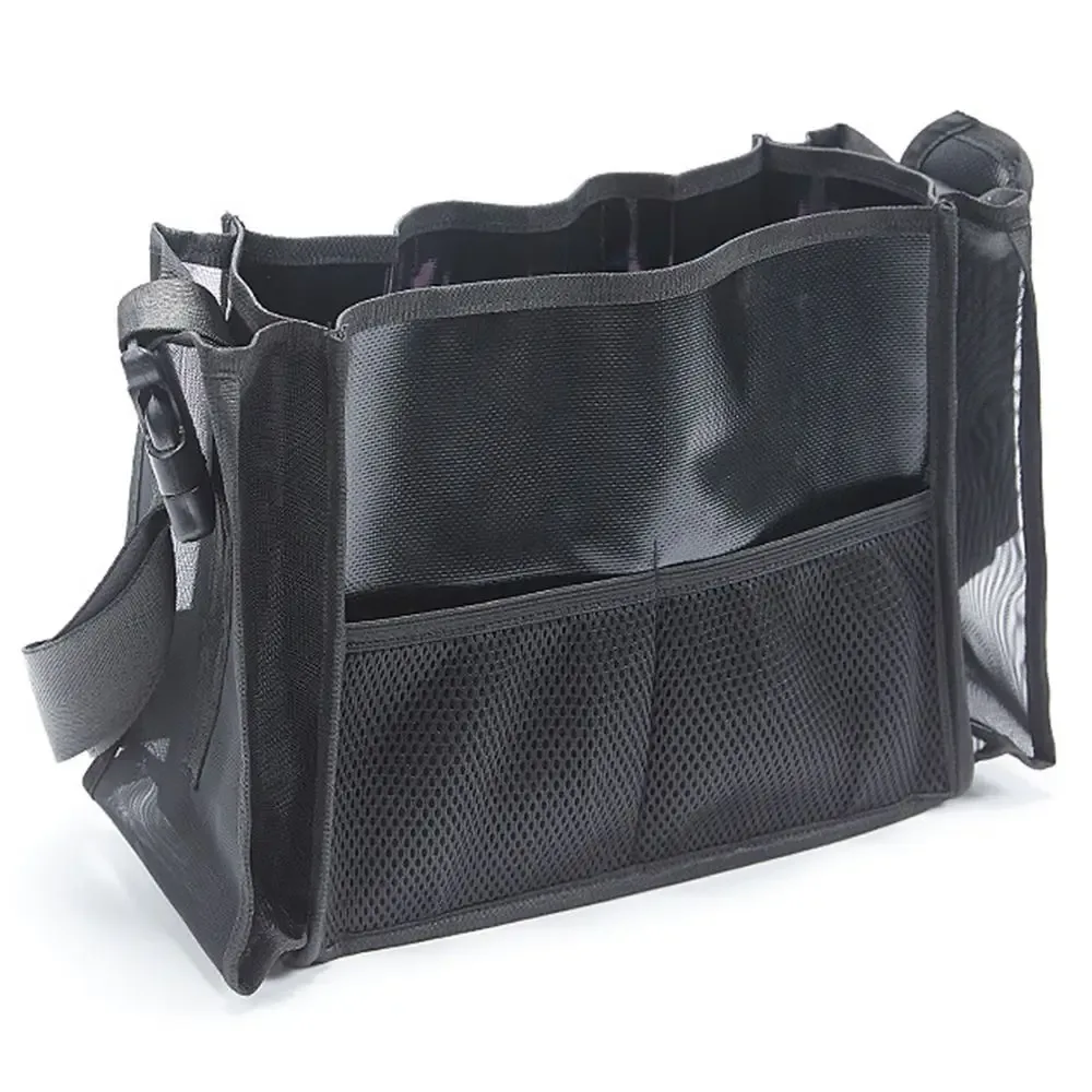 Sac de rangement pour pinceaux cosmétiques grande capacité, multifonction, résistant à l'usure, sac de coiffeur, couleur noire, sac de barbier portable décontracté