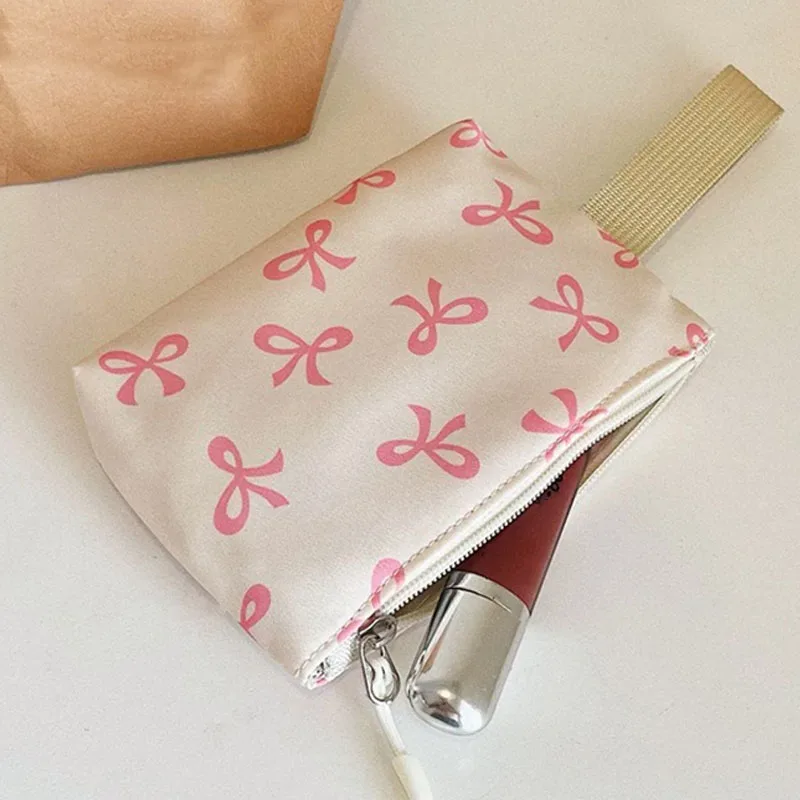 ensemble de 3 pièces de sac à dos mignon de grande capacité, mode coréenne, sac imprimé avec nœud, sacs en nylon, cartable d'étudiant, sac à dos de voyage à sangle réglable