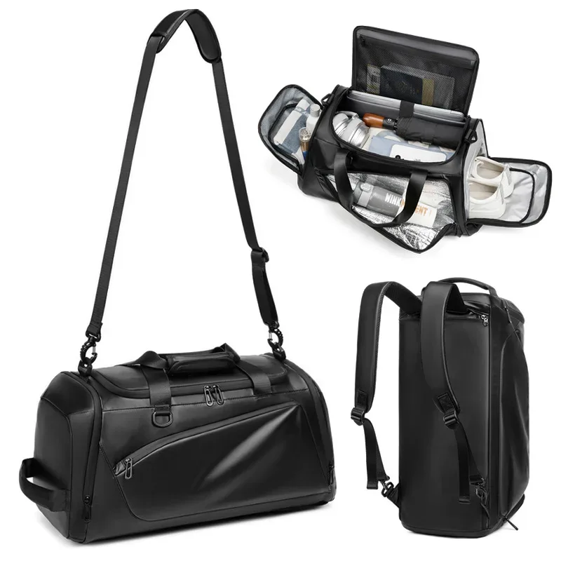 sac à dos de voyage grande capacité pour homme, sac bandoulière multifonction, sac de voyage d'affaires, sac de sport séparé sec/humide pour entraînement