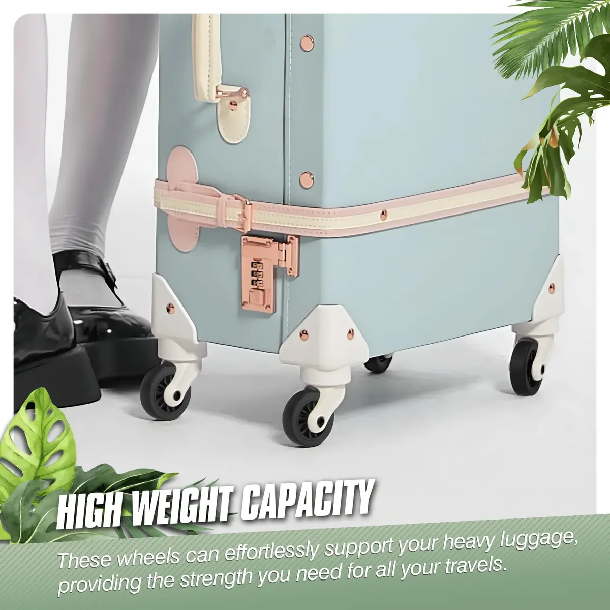 4 roues de remplacement pour bagages avec vis, noires, pour réparation de valise, roulettes silencieuses pour valise de voyage, axe de 5 cm