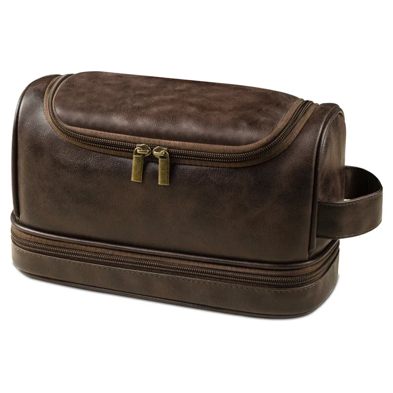 grands sacs de voyage cosmétiques de toilette suspendus pour hommes et femmes, sacs de voyage en cuir avec crochet suspendu, sacs de rasage pour salle de bain