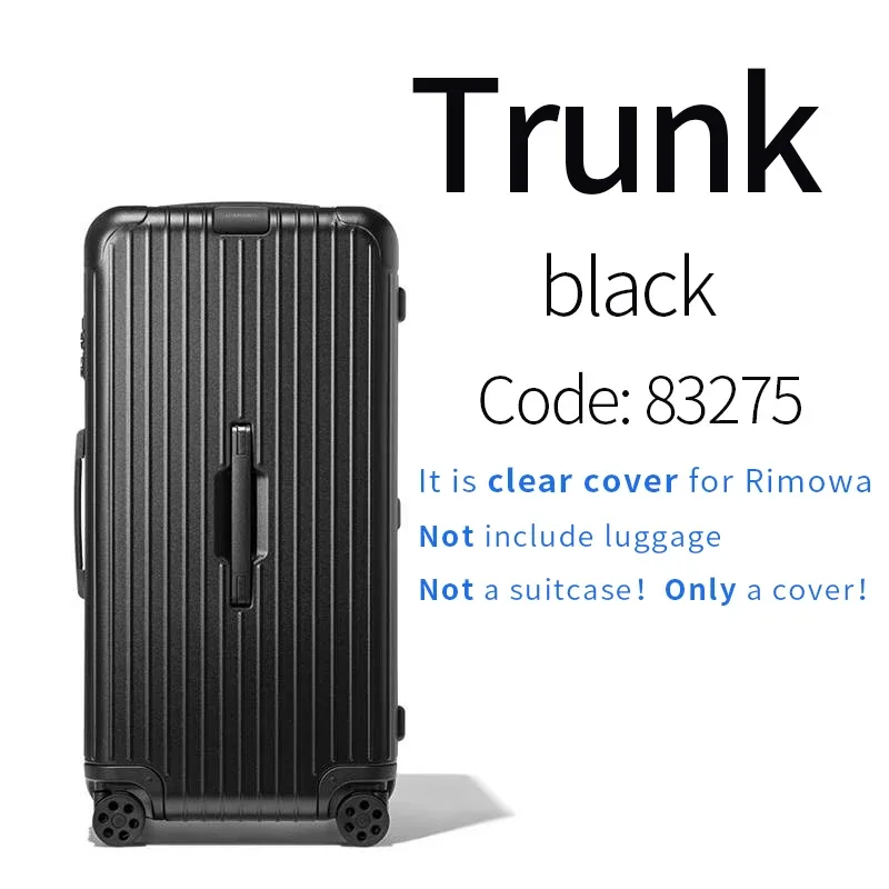 juste de bagage transparente rimowa, housse de protection, essential trunk plus, 31 po, 33 po