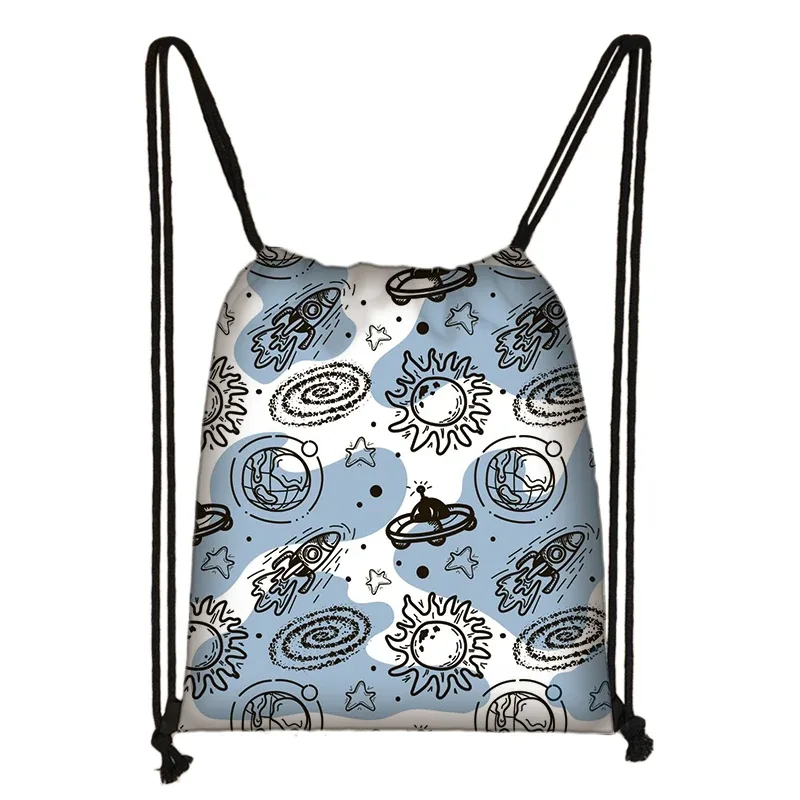 spacvier-sac à dos imprimé pilote pour femme, astronome ovni, proximité wstring, sac de rangement pour chaussures de voyage, support de livre pour adolescent, cadeau