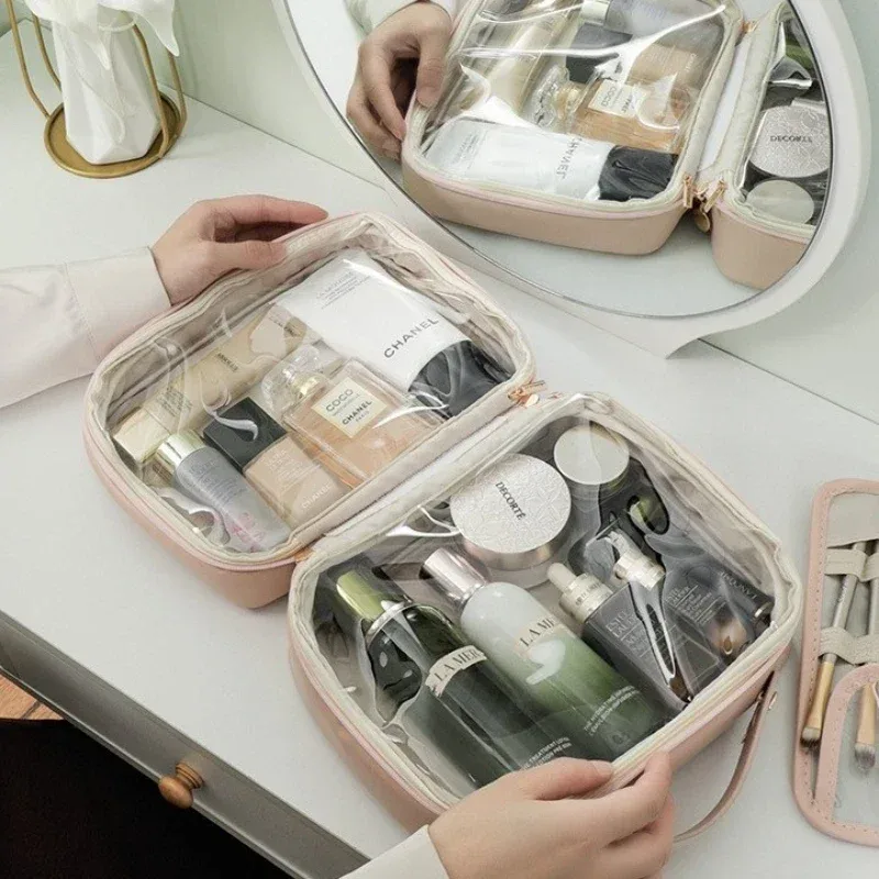 sac de voyage pour femmes, grande capacité, organisateur de toilette, étui de rangement portable pour maquillage, pochette de maquillage imperméable