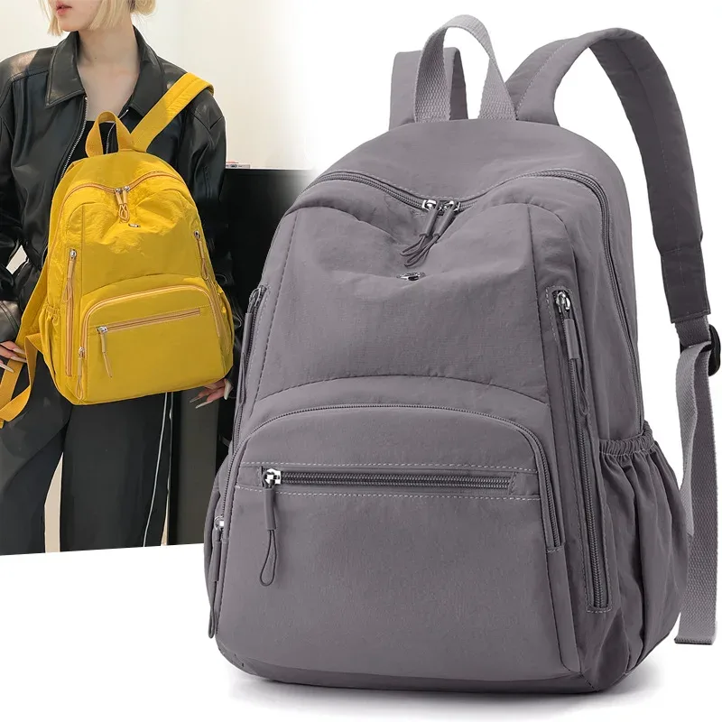 nouveau tissu en nylon imperméable léger grande capacité sac à dos à bandoulière série bouffante simple marée de déplacement dames sacs à bandoulière