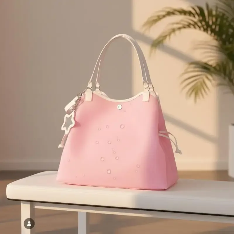 Sac à main transparent en PVC couleur bonbon, imperméable, grande capacité, sac bandoulière portable tendance, sacs de rangement à la mode