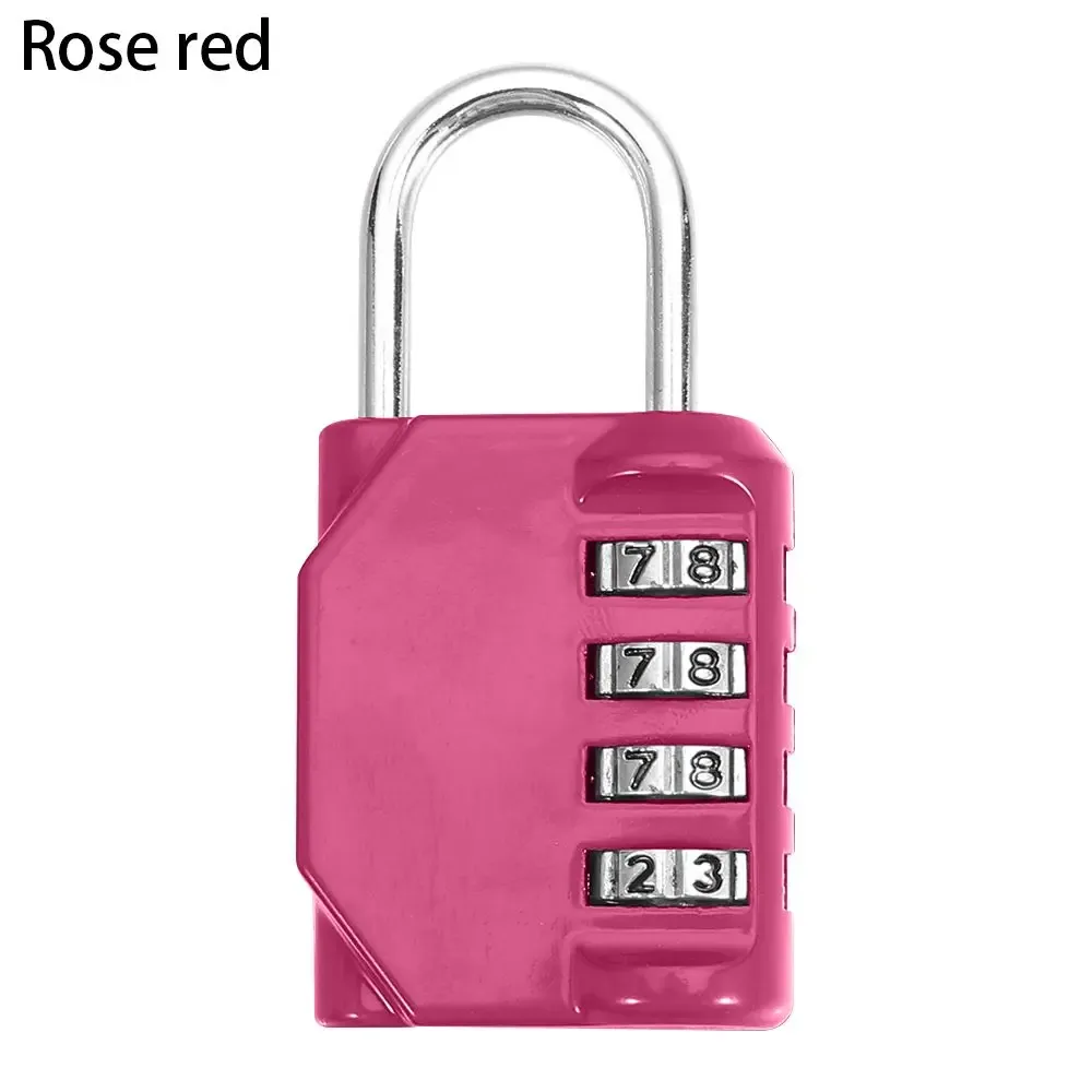cadenas à code métallique antirouille réinitialisable, accessoires de voyage, serrure à 4 chiffres