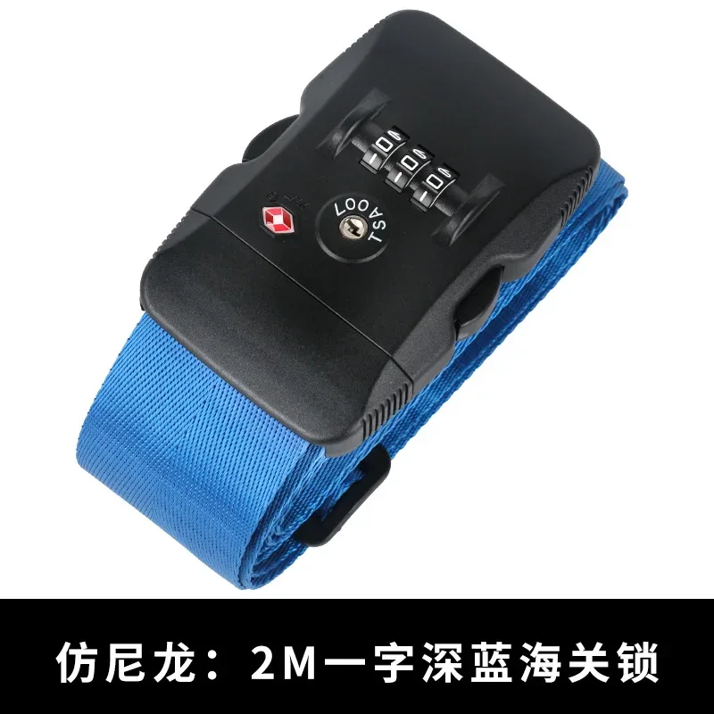 sangle de bagage en nylon épaissi avec cadenas tsa à combinaison, ceinture de fixation réglable pour sac de voyage et bagage à main