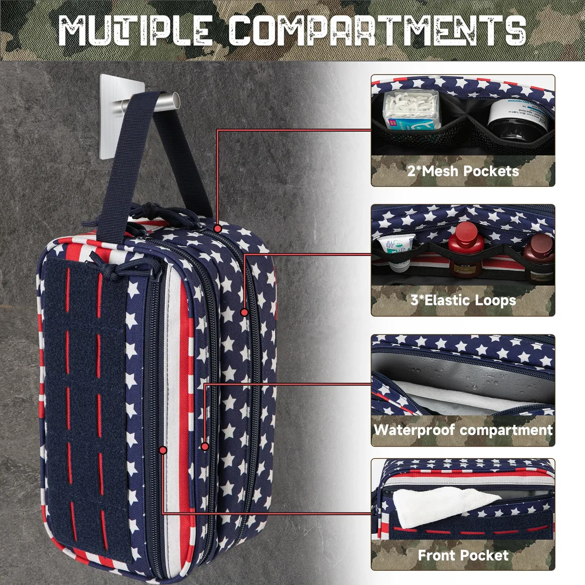 trousse de toilette tactique pour homme, sac d'hygiène, pochettes molle, petite trousse de toilette, trousse de rasage pour homme, sac de voyage pour la douche