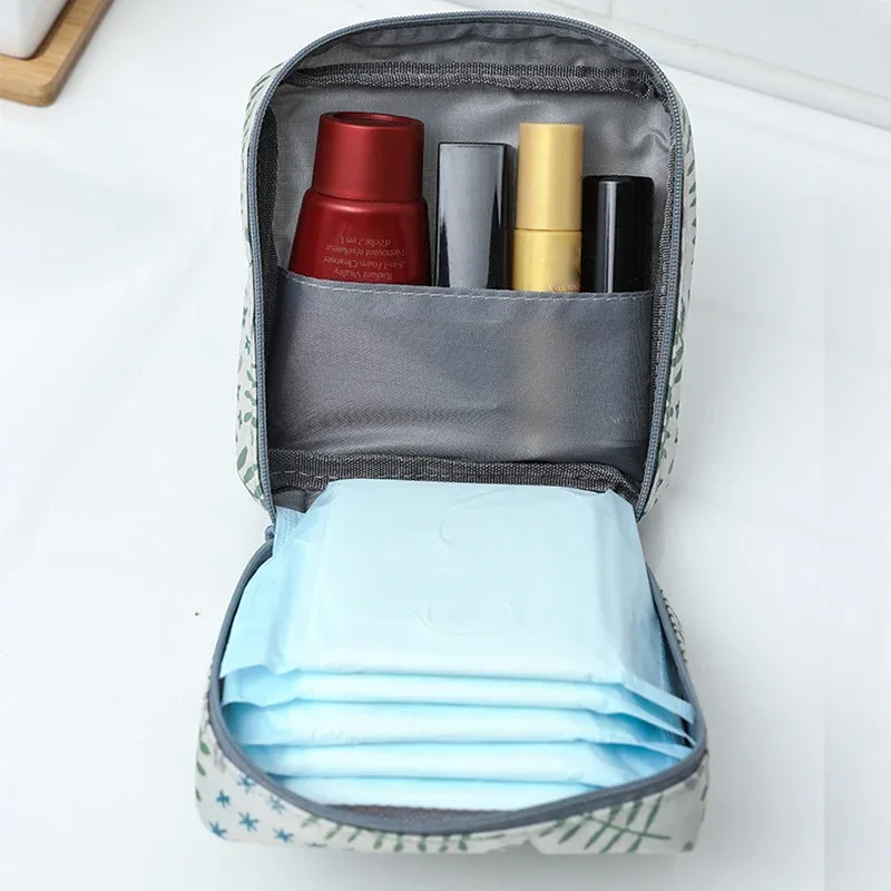 petit sac à cosmétiques de voyage pour femmes, trousse de maquillage rouge à lèvres pour filles, sac à serviettes hygiéniques, étui pour 03/présidence, sacs de rangement