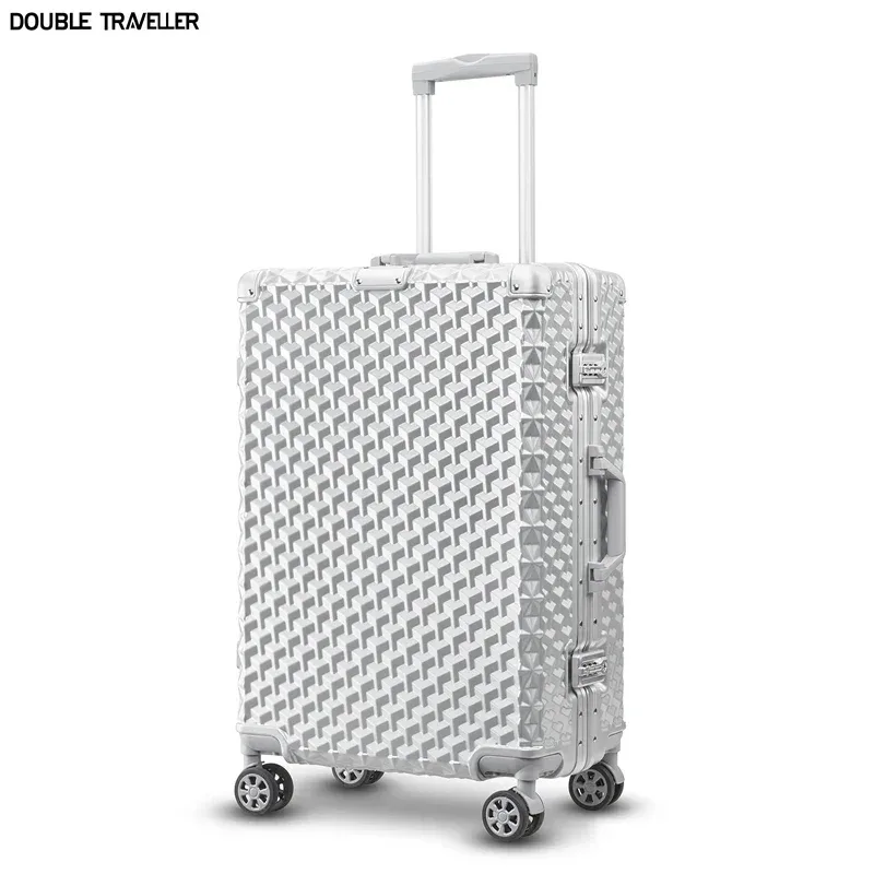 Valise de voyage avec boîte à mot de passe, bagage à roulettes universel, cadre en aluminium, cabine de 20 pouces, sac à bagages à roulettes, 24/28 pouces, nouveau