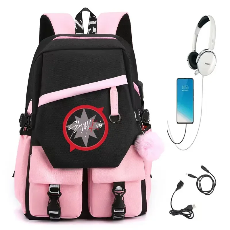 nouveau straykids sac à bandoulière étudiant sac à dos sac de loisirs voyage sac à dos skzoo sacs d'école garçons filles adolescents bookbag