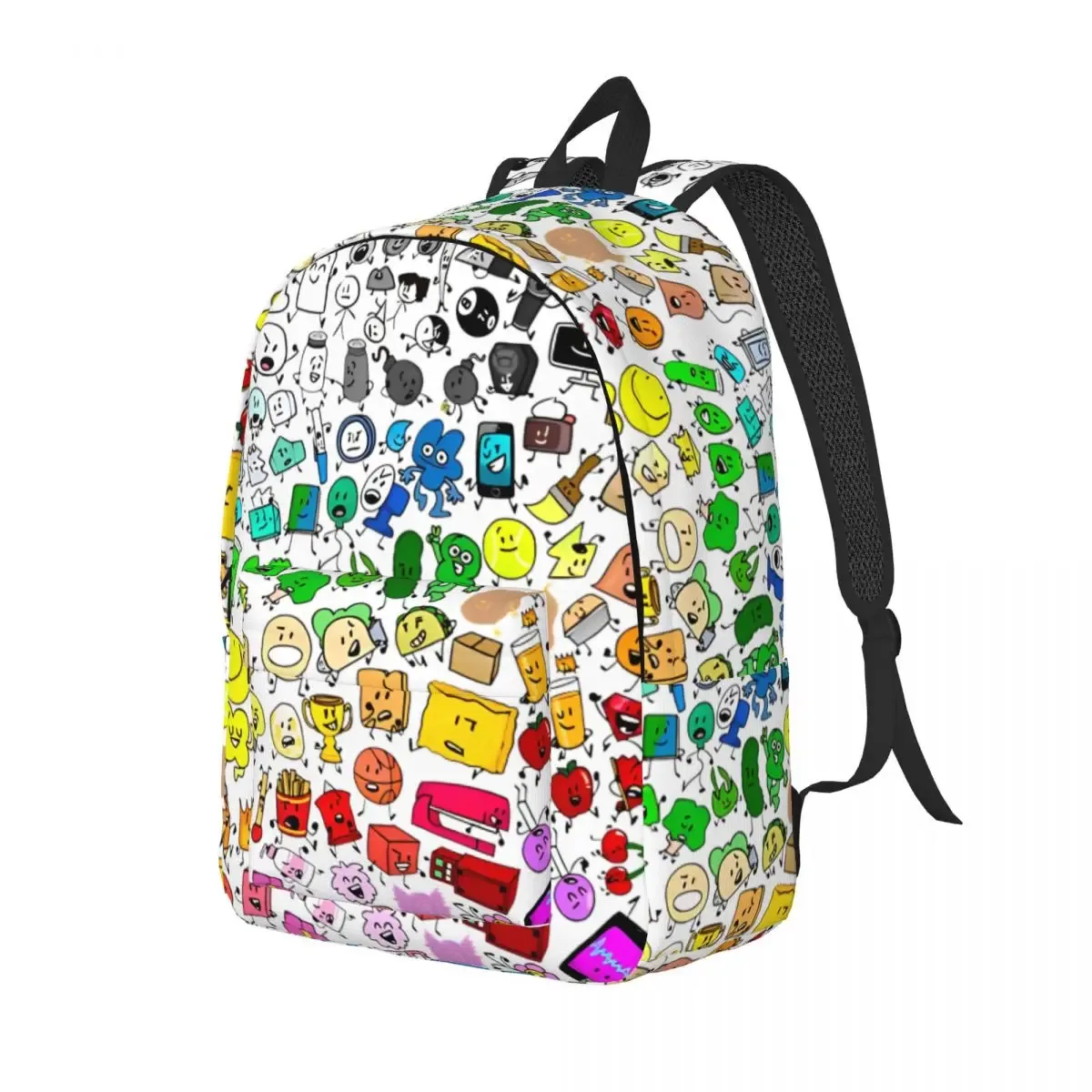 bfdi-sac à dos de tous les personnages pour ordinateur portable, sac de sport et de bataille d'affaires, sac à dos cool inanimate insanity, sac lancé par ordinateur, replisland daypack
