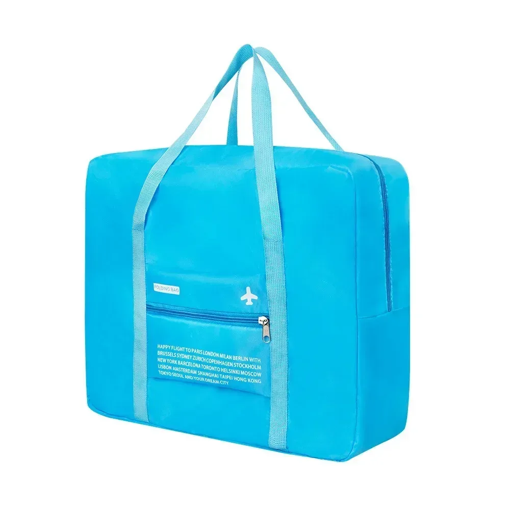 sac de rangement en nylon portable étanche pour voyage, organisateur de bagages à main, grande capacité, pliable, avion