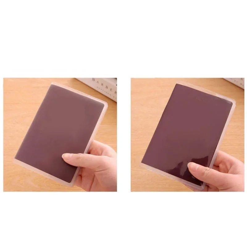 6 pièces voyage étanche saleté porte-passeport couverture portefeuille transparent pvc porte-carte d'identité affaires porte-carte de crédit étui pochette