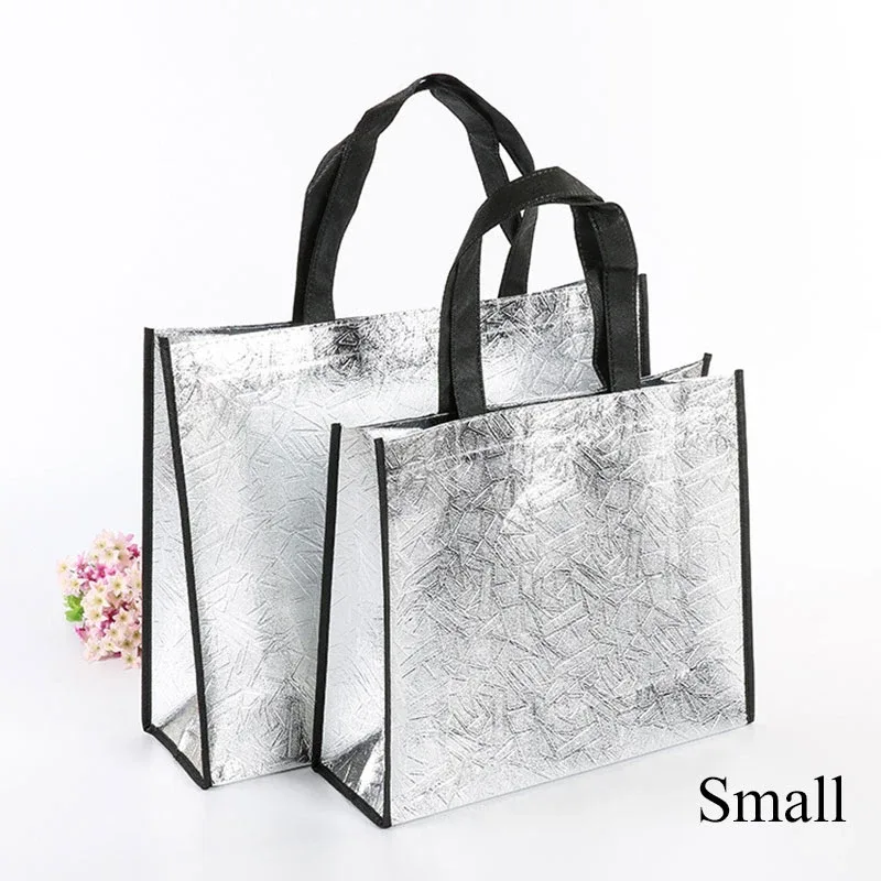 sac de courses réutilisable pour femmes, sacs de rangement de voyage en toile de grande capacité, sac à main à paillettes laser pour épicerie, fourre-tout en toile écologique