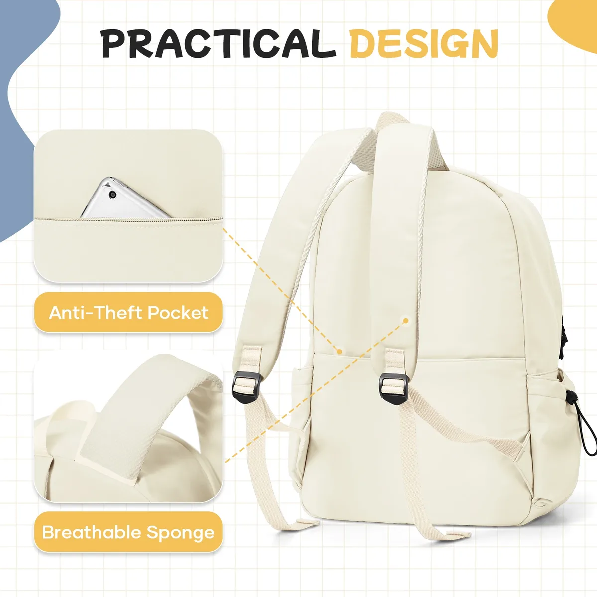 sac à dos scolaire pour adolescentes, sac d'école pour collégiennes, sac à dos léger pour femmes, sac à dos imperméable pour ordinateur portable, sacs à dos décontractés pour le travail