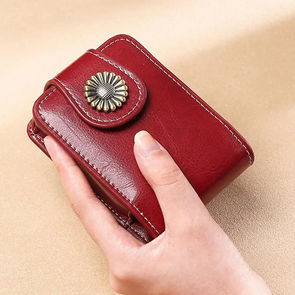 mini sac à rouge à lèvres portable avec miroir, petit sac à cosmétiques avec bouton, mallette de rangement de maquillage pour femmes