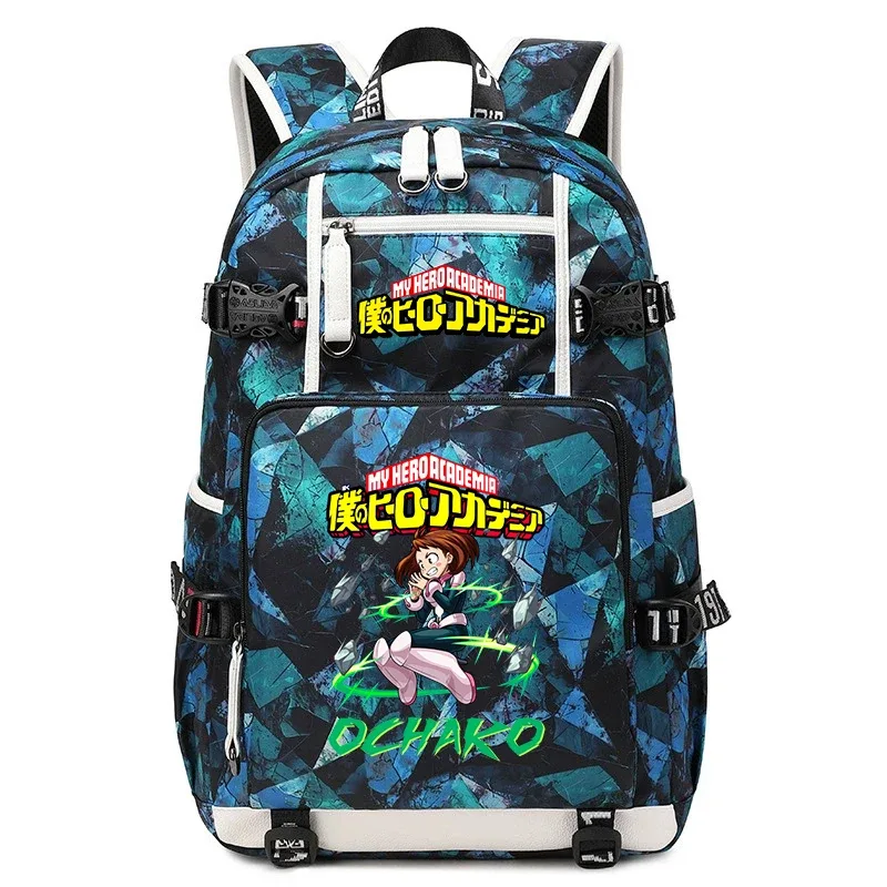 sac à dos d'école imprimé my hero academia, grande capacité, sac à dos décontracté pour garçons et filles, sac à livres de voyage pour enfants