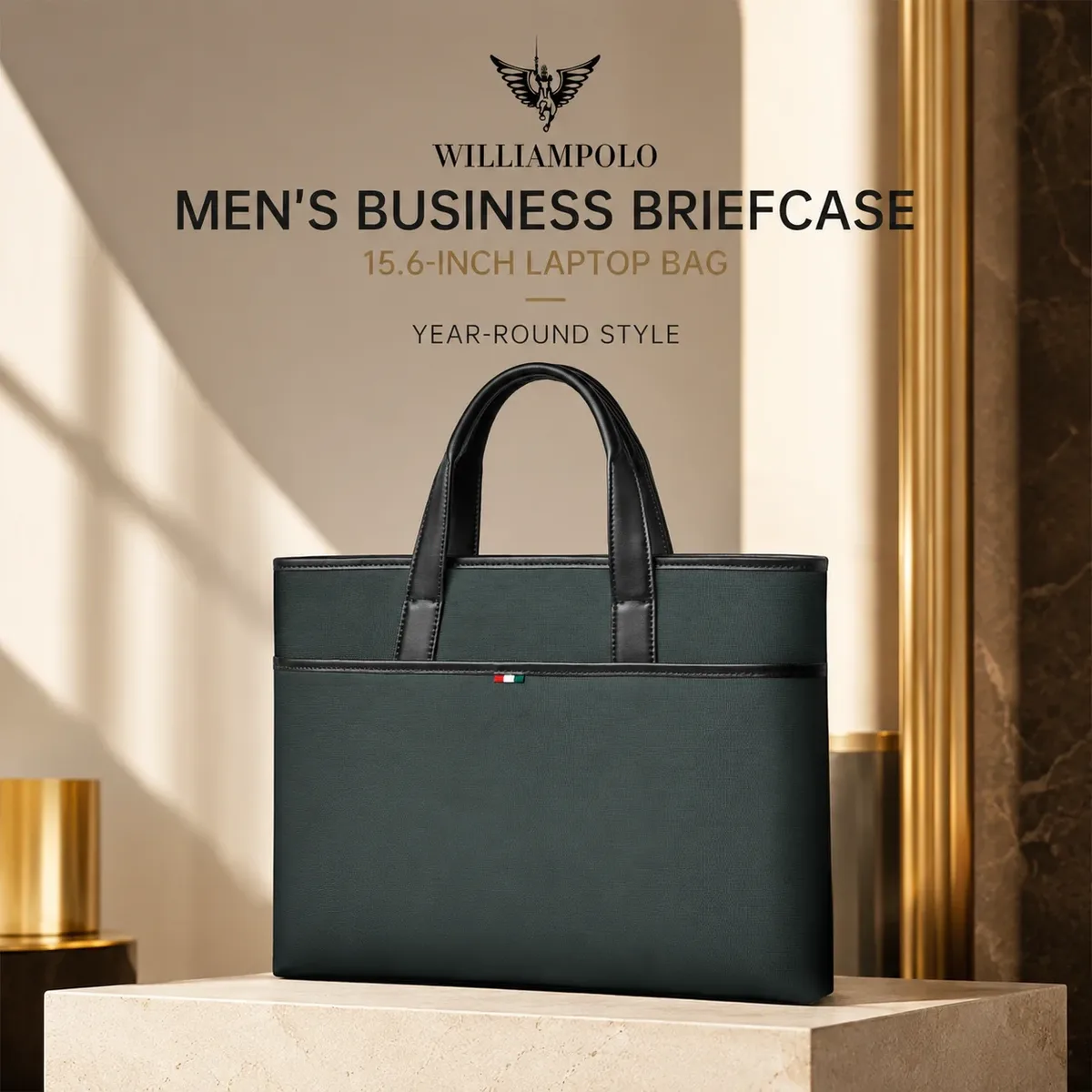Sac à main pour ordinateur portable résistant à l'usure pour homme, sacoche d'affaires pour ordinateur portable, sac à documents pour le bureau, les déplacements et les voyages