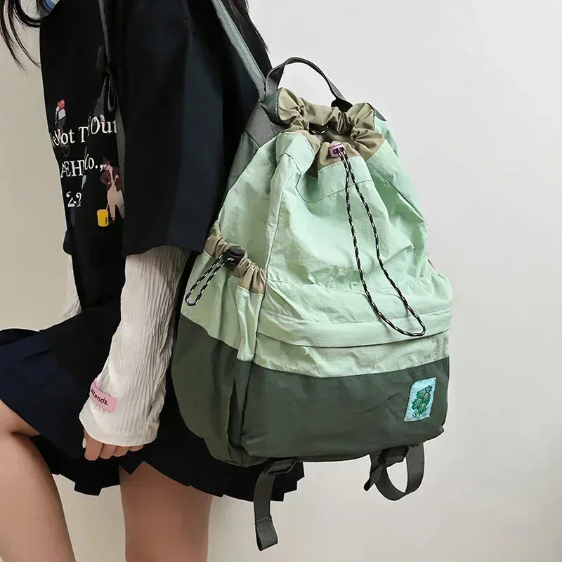 printemps été nouveau voyage léger op street sle double sac à bandoulière fourre-tout ket couleur blo fre petit bapa avec cordon