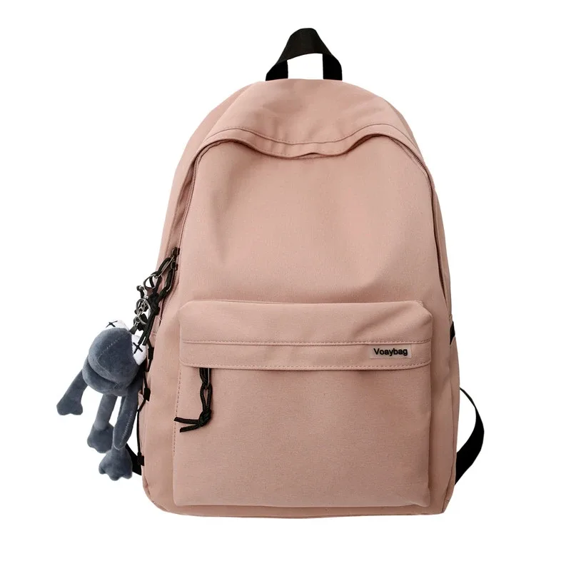 sac à dos pour femmes, couleur unie, grande capacité, décontracté, sac d'école pour étudiants, sac unisexe pour ordinateur portable, nouvelle mode
