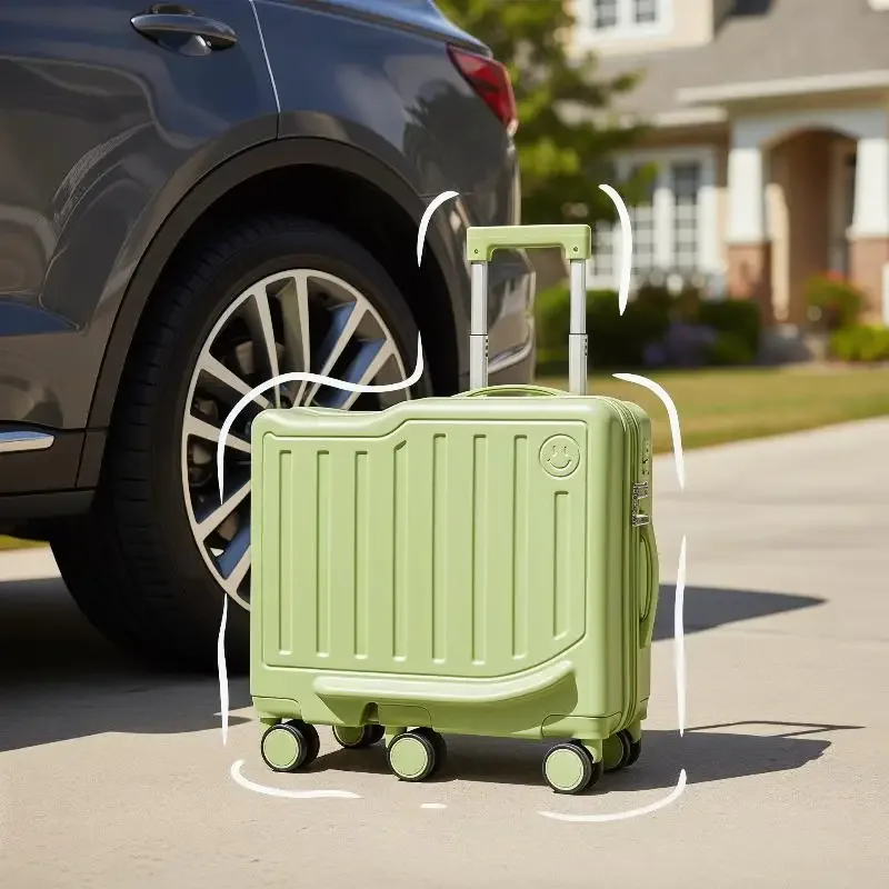 valise à roulettes 20 pouces avec serrure à code, bagage portable pour enfants, voyage et vacances
