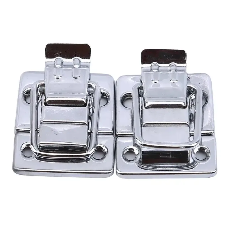 lot de 4/10 attaches à bascule en acier inoxydable chromé pour coffre, boîte, valise, boîte à outils, accessoi