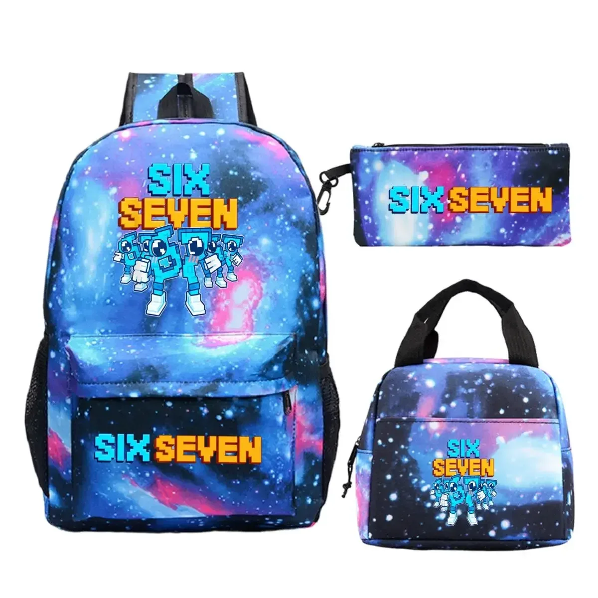lot de 3 sacs à dos imprimés 67 six seven, style simple, légers, pour garçons et filles, sacs d'école amusants avec le numéro 67, sacs de voyage, mochilas