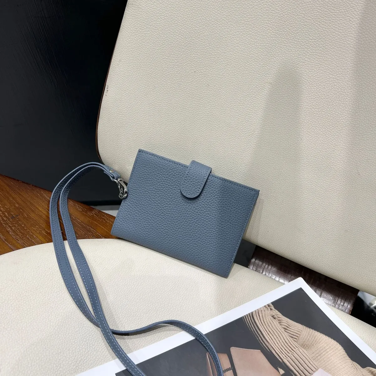 porte-passeport en cuir véritable ultra-fin avec nom personnalisé, porte-cartes multifonctionnel, porte-billets, sac de rangement