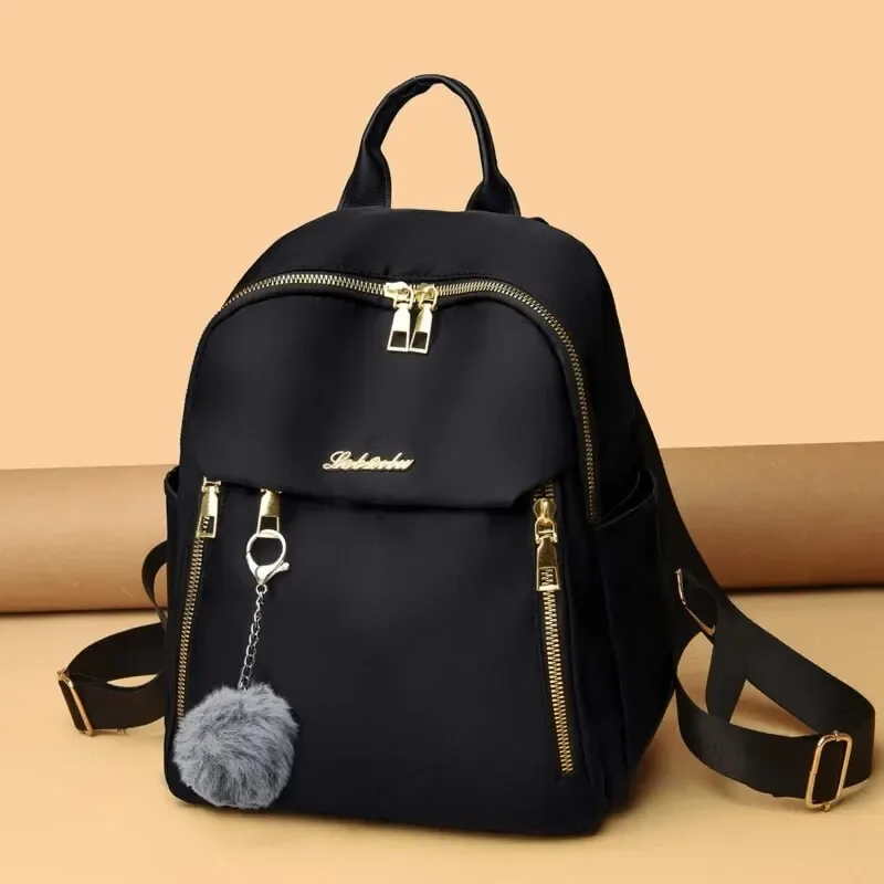 sacs à dos simples de grande capacité pour femmes, sac de voyage noir solide, cartable étudiant harajuku, sacs unisexes, high street, nouveau