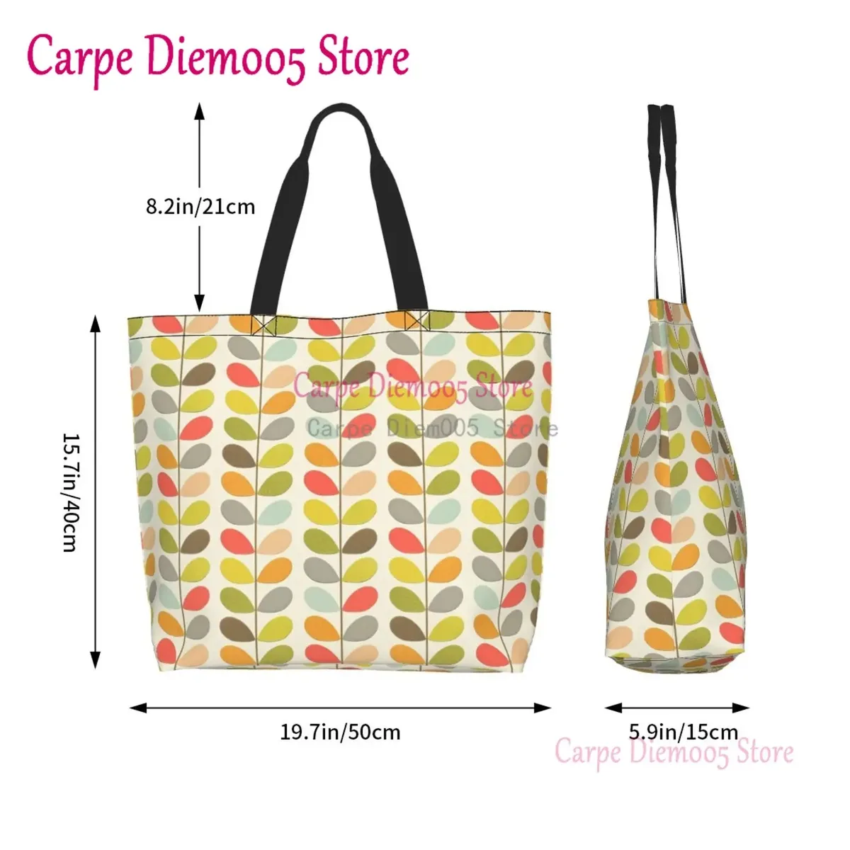 orla kiely sac fourre-tout grande capacité pour femme, sac d'épicerie pour femme, initié