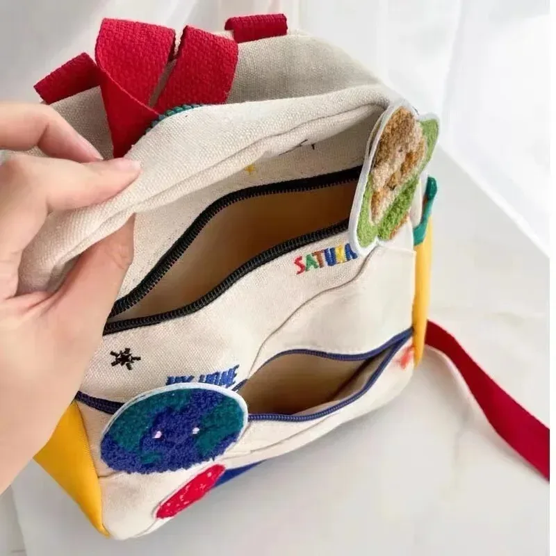 sac à dos unisexe 2026 mignon motif planète spatiale, tendance, pour étudiants, sac d'école kawaii, sac de voyage extérieur