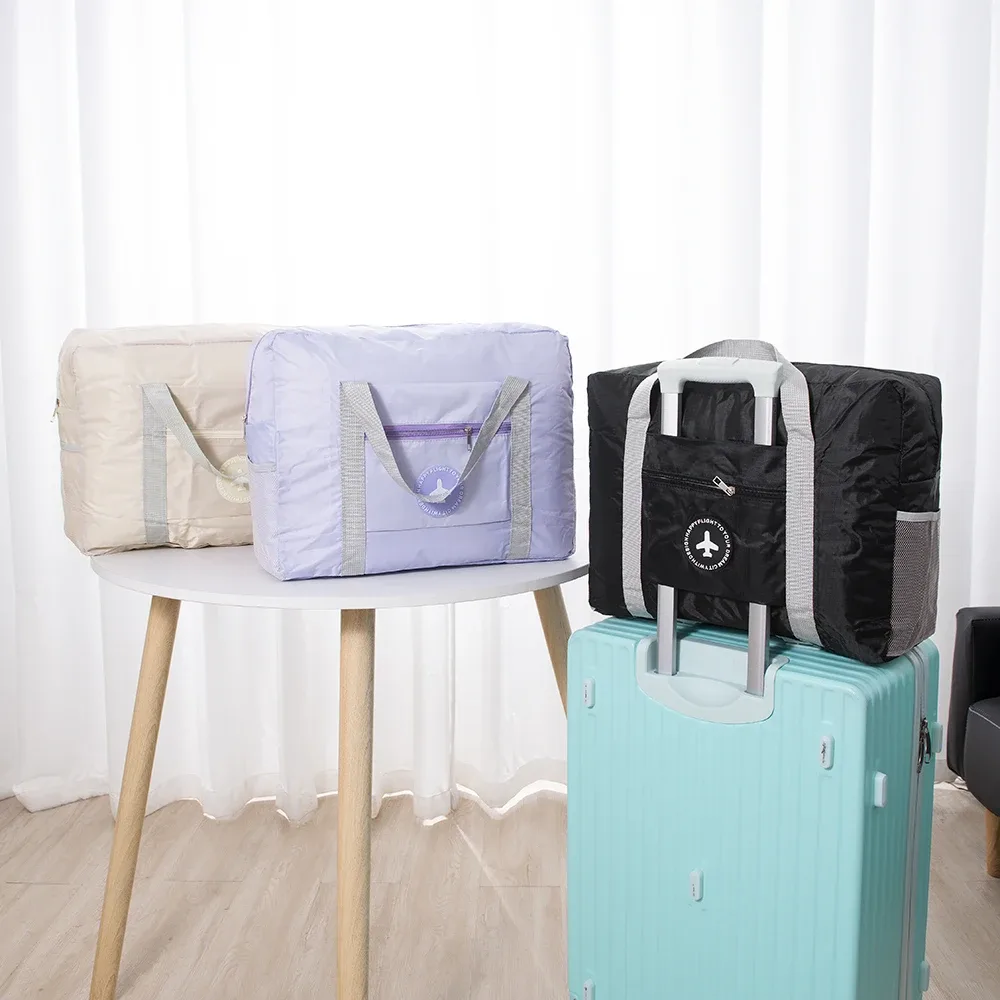 sac de voyage pliable grande capacité pour avion, sac de rangement portable pour le sport et le fitness avec levier de levage