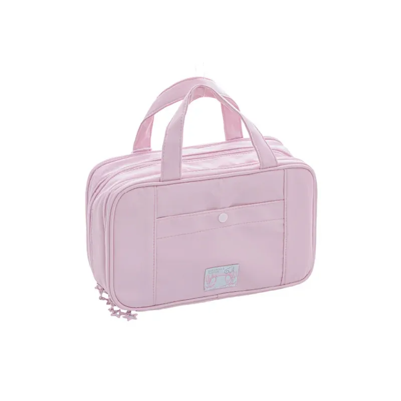 1pc pumpum joint trousse de maquillage série coréenne grande capacité avec compartiments de rangement, à porter avec un sac à main