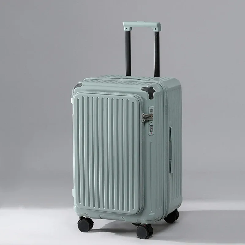 valise extensible multifonctionnelle de 20 pouces avec compartiment à ouverture frontale compatible avec la carte d'embarquement pour hommes et femmes