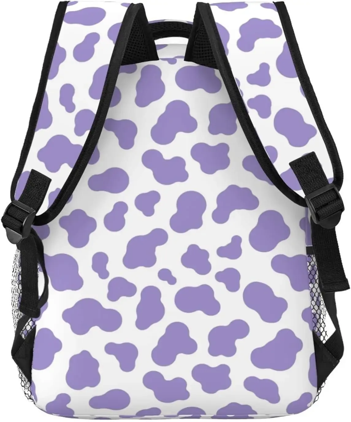 sac à dos imprimé vache violette, sacs pour ordinateur portable de grande capacité, sac de voyage de travail, accessoires college vache violette